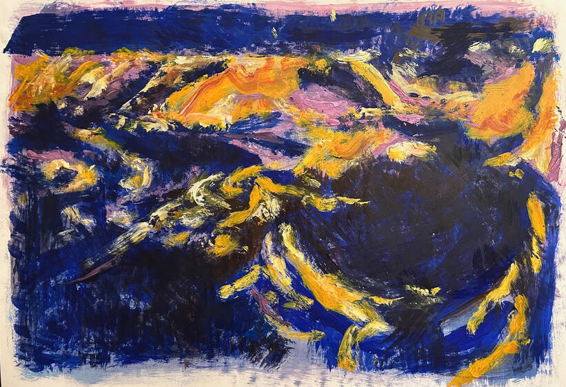 Lisbon, acrylic on paper, 24x17