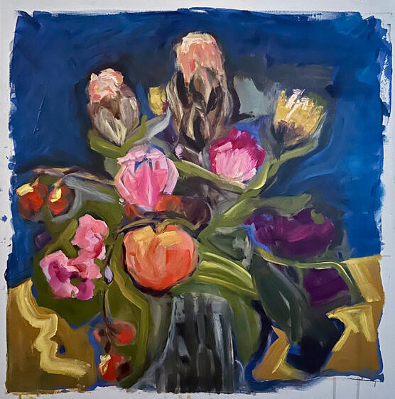 Casa Berti Floral 1, acrylic on canvas, 29x29