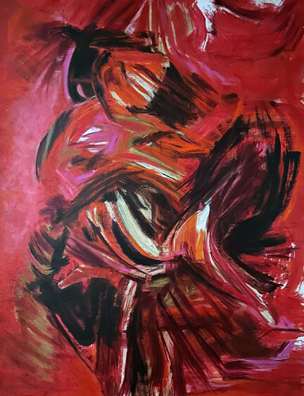 Queen, acrylic on canvas, 24x28