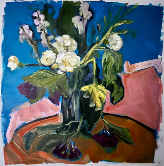 Casa Berti Floral 2, acrylic on canvas 31x31
