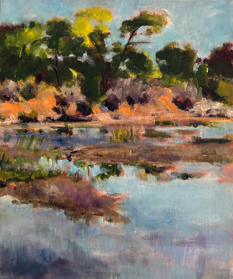 Parque Natural da Ria Formosa 1, acrylic on canvas board, 10x12