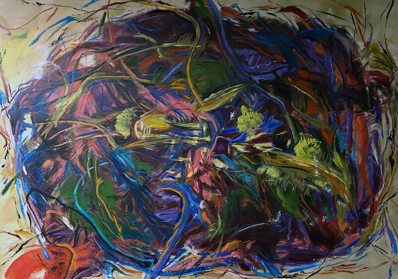 Having a Blast, acrylic on canvas, 37x25